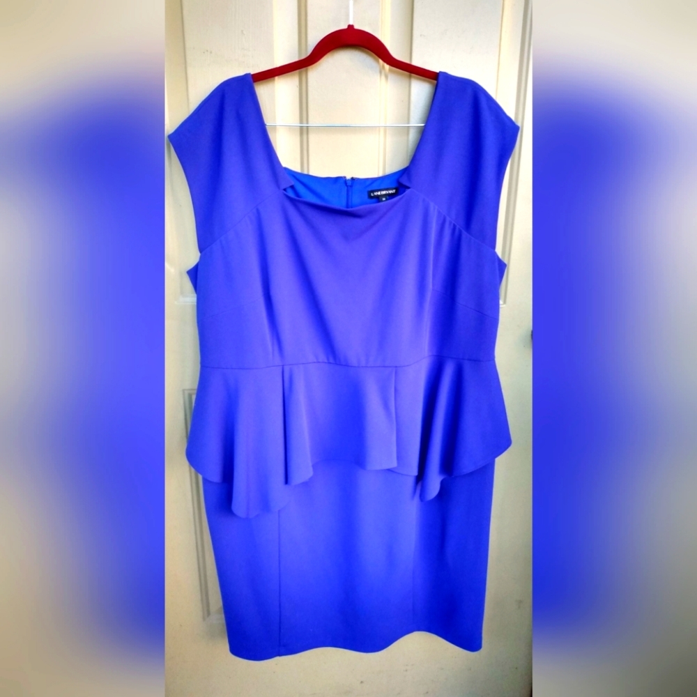 BLUE peplum dress